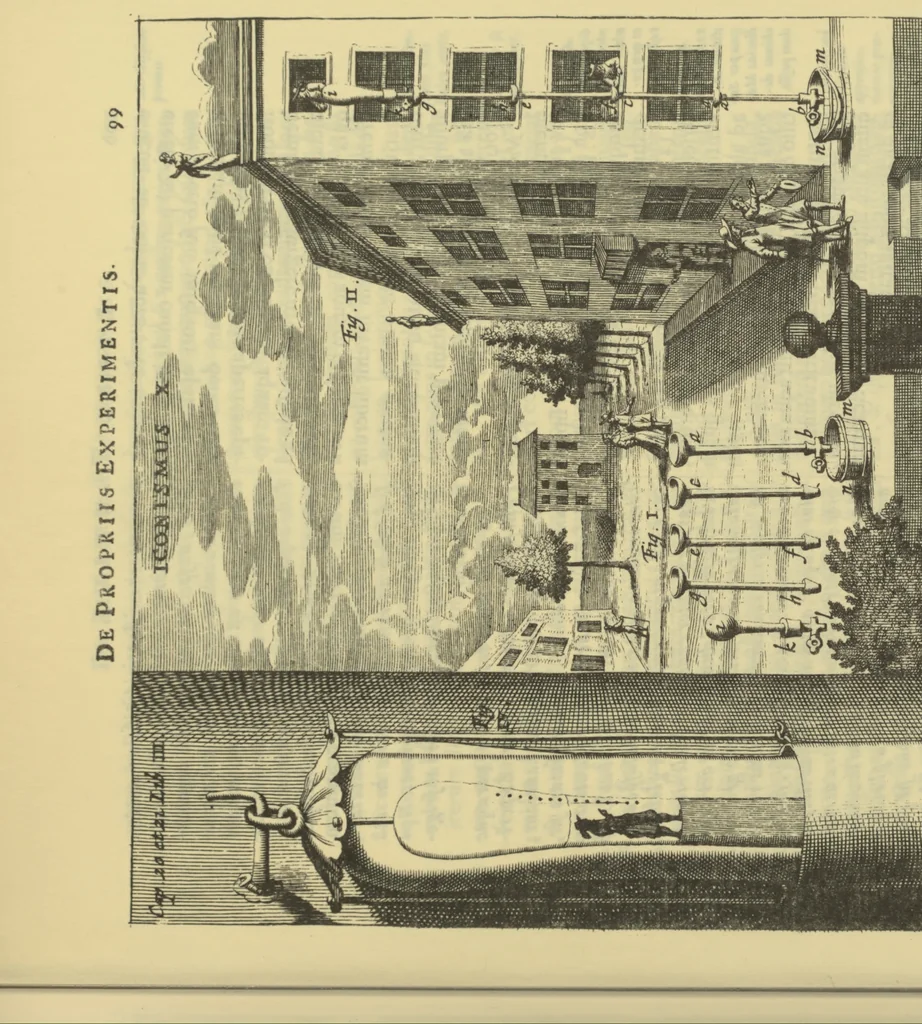 An illustration from Experimenta nova (ut vocantur) magdeburgica de vacuo spatio, 1672, leaf 124