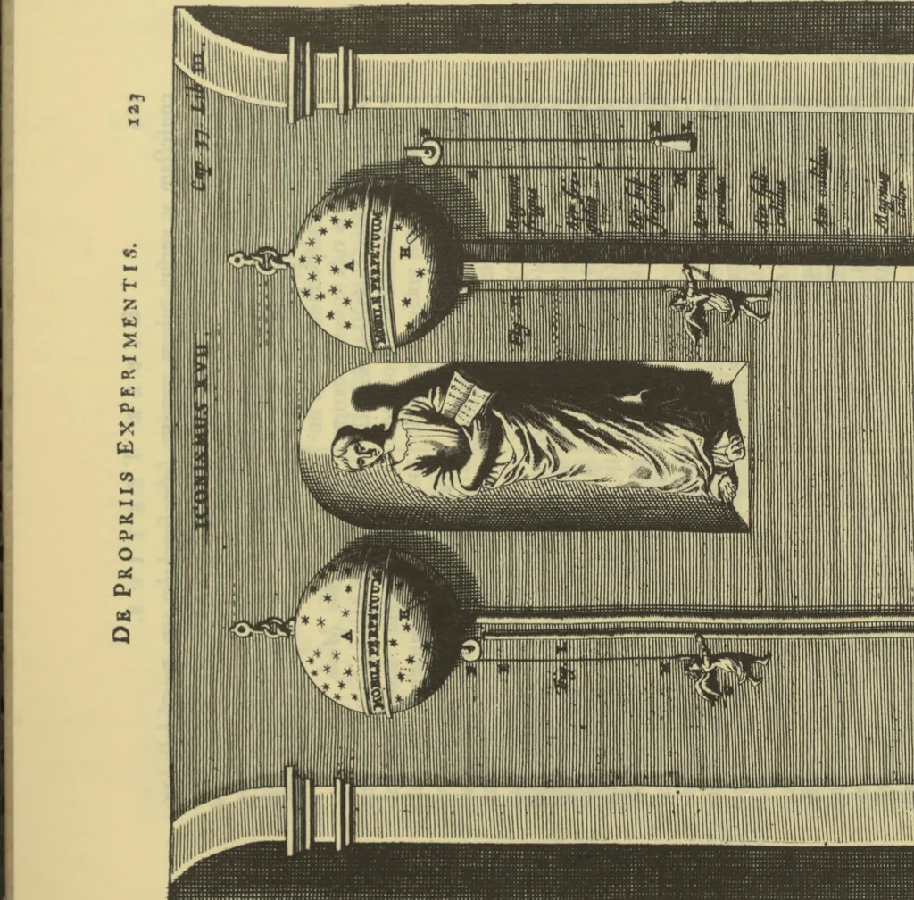 An illustration from Experimenta nova (ut vocantur) magdeburgica de vacuo spatio, 1672, leaf 152