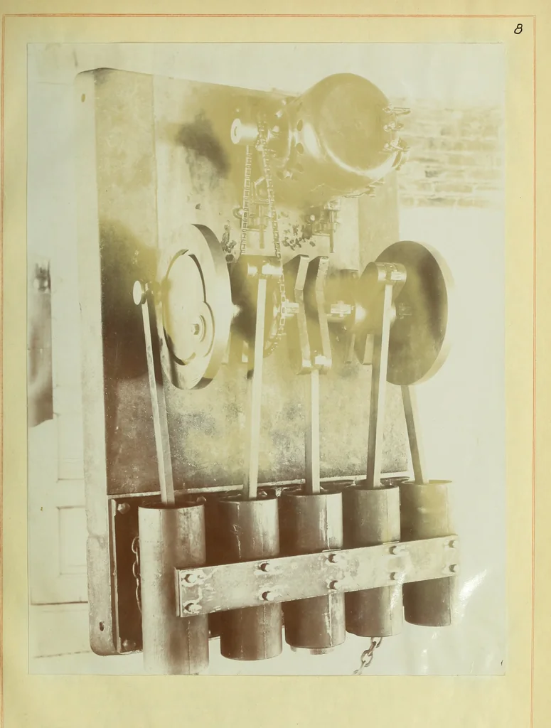 An illustration from Experiments on engine balancing with a special model, 1907, leaf 22