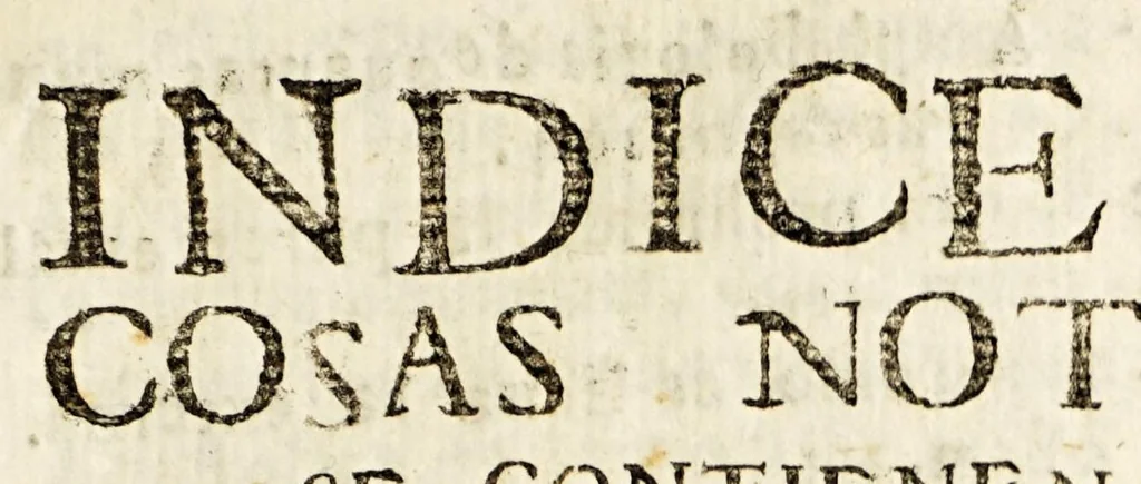 An illustration from Explicacion de las sesenta, y cinco proposiciones prohibidas por la santidad de N.M.S.P. Innocencio XI. Mandadas publicar por el Excellentissimo Señor don Diego Sarmiento de Valladares, obispo inquisidor general, y publicadas por el Santo Tribunal de la Inquisicion de esta Nueva España en siete de abril de mil seiscientos, y ochenta., 1684, leaf 197