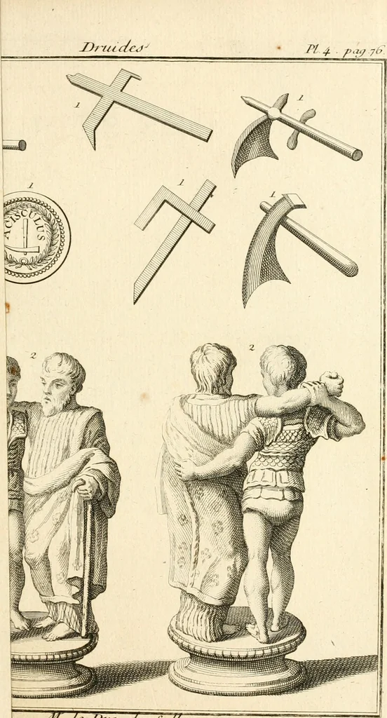 An illustration from Explication de divers monumens singuliers, qui ont rapport a la religion des plus anciens peuples : avec l'examen de la derniere edition des ouvrages de S. Jerôme, & un traité sur l'astrologie judiciaire : ouvrage enrichi de figures en taille-douce, 1739, leaf 158