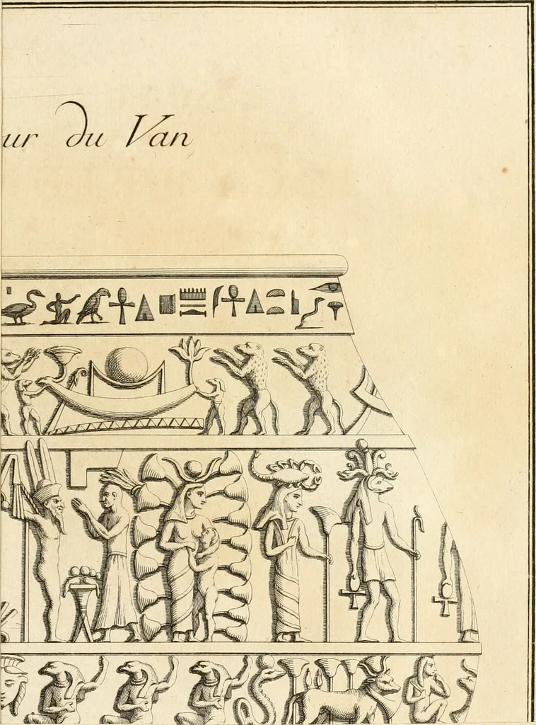 An illustration from Explication de divers monumens singuliers, qui ont rapport a la religion des plus anciens peuples : avec l'examen de la derniere edition des ouvrages de S. Jerôme, & un traité sur l'astrologie judiciaire : ouvrage enrichi de figures en taille-douce, 1739, leaf 228