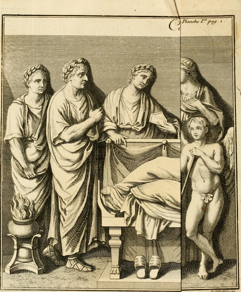 An illustration from Explication de divers monumens singuliers, qui ont rapport a la religion des plus anciens peuples : avec l'examen de la derniere edition des ouvrages de S. Jerôme, & un traité sur l'astrologie judiciaire : ouvrage enrichi de figures en taille-douce, 1739, leaf 77
