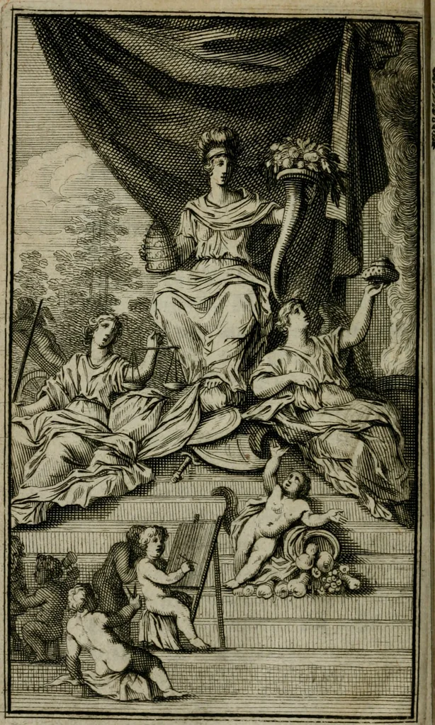 An illustration from Explication des tableaux de la galerie de Versailles et de ses deux sallons, 1687, leaf 101