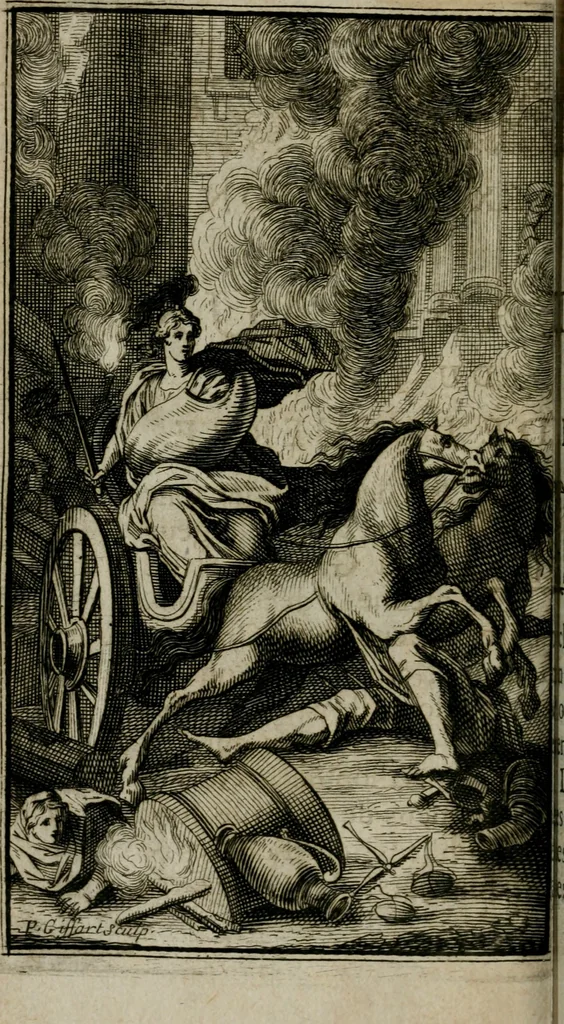 An illustration from Explication des tableaux de la galerie de Versailles et de ses deux sallons, 1687, leaf 91