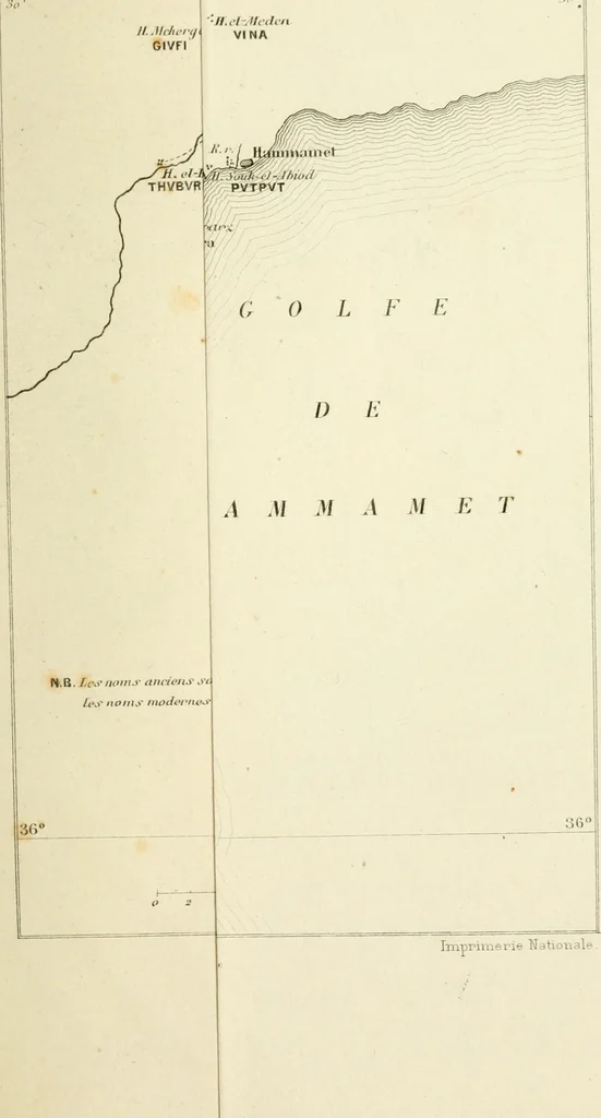 An illustration from Explorations épigraphiques et archéologiques en Tunisie, 1883, leaf 180