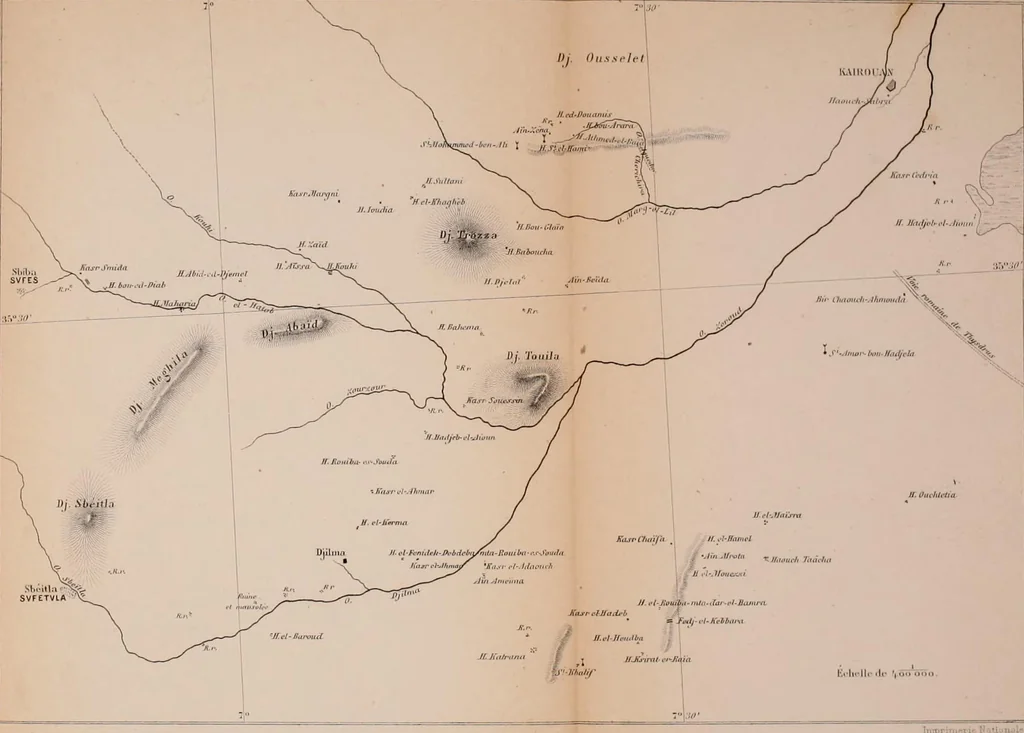 An illustration from Explorations épigraphiques et archéologiques en Tunisie, 1883, leaf 175