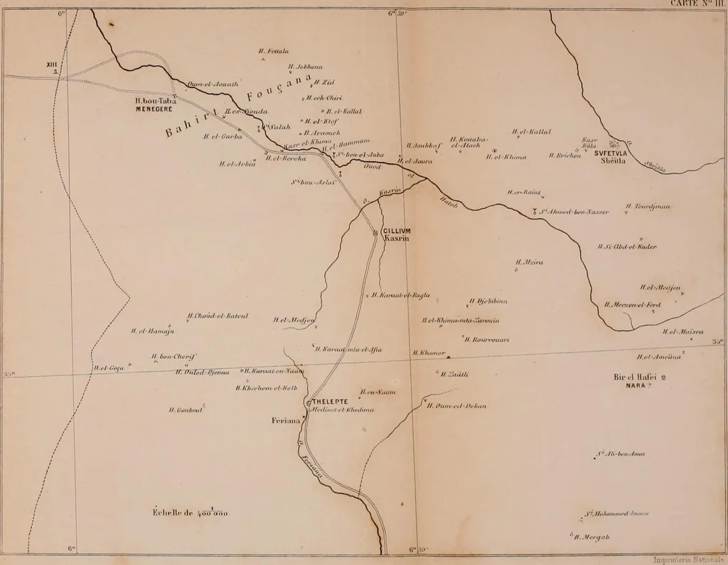 An illustration from Explorations épigraphiques et archéologiques en Tunisie, 1883, leaf 177