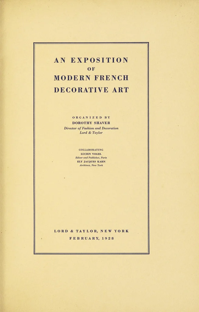 An illustration from An exposition of modern French decorative art, 1928, leaf 5