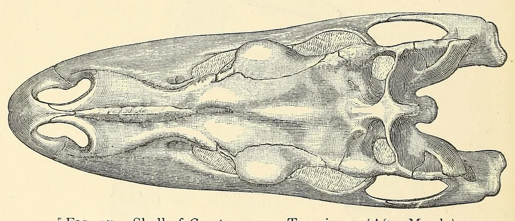 An illustration from Extinct monsters : a popular account of some of the larger forms of ancient animal life, 1893, leaf 146