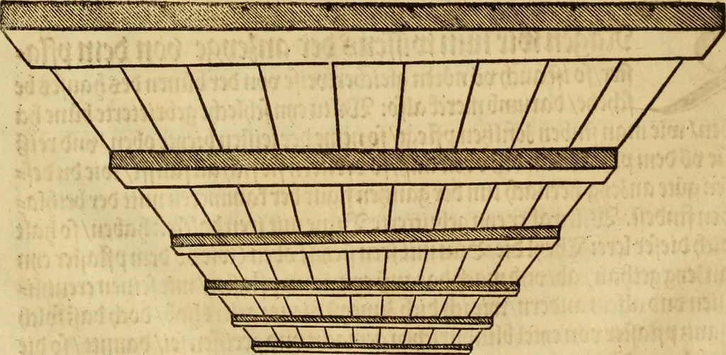 An illustration from Eyn schön nützlich Büchlin vnd Vnderweisung der Kunst des Messens mit dem Zirckel, Richtscheidt oder Linial : zu nutz allen Kunstliebhabern fürnemlich den Malern, Bildhawern, Goldschmiden, Seidenstikern, Steynmetzen, Scheinern auch allen Andern so sich der Kunst des Messens (Perspectiua zü latin gnant) zügebrauchen Lust haben : darin Man auch solche Kunst leichter dan ausz etzlichen hieuorgetruckten Büchern begreiffen vn lernen mag mit vil [i.e., 56] schönen darzü dienenden Figuren, 1531, leaf 21
