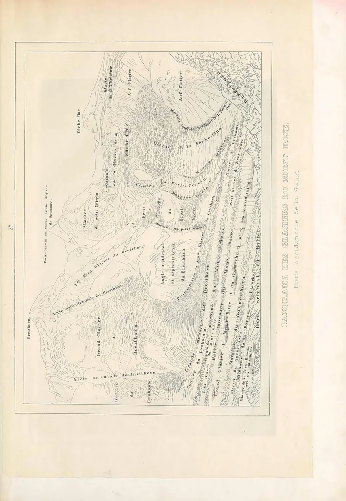 An illustration from Études sur les glaciers, 1840, leaf 11
