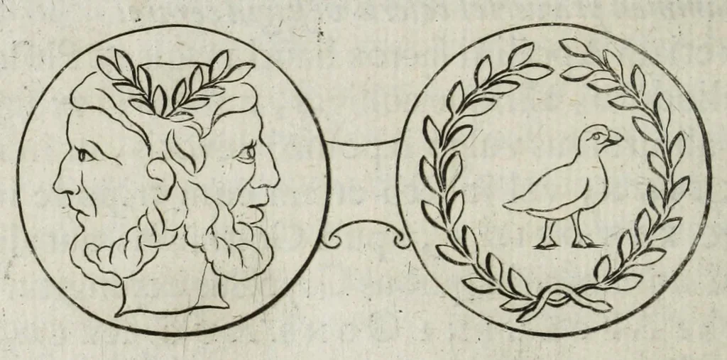 An illustration from Ezechielis Spanhemii Dissertationes de praestantia et usu numismatum antiquorum, 1671, leaf 178