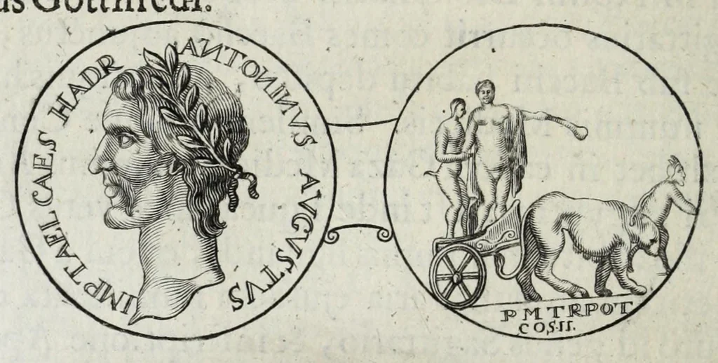 An illustration from Ezechielis Spanhemii Dissertationes de praestantia et usu numismatum antiquorum, 1671, leaf 296