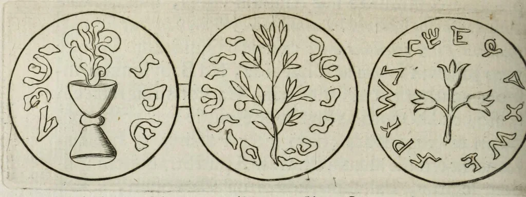 An illustration from Ezechielis Spanhemii Dissertationes de praestantia et usu numismatum antiquorum, 1671, leaf 388