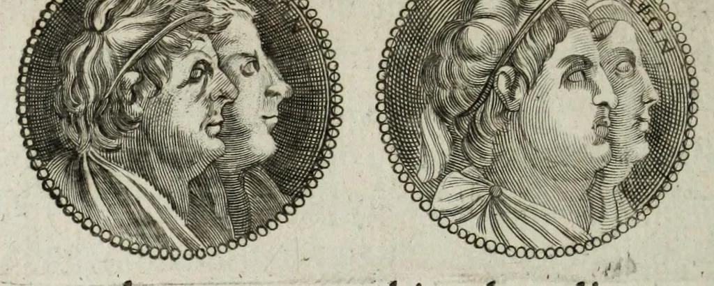 An illustration from Ezechielis Spanhemii Dissertationes de praestantia et usu numismatum antiquorum, 1671, leaf 460