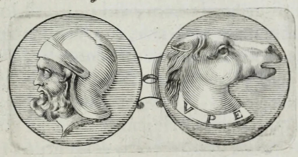 An illustration from Ezechielis Spanhemii Dissertationes de praestantia et usu numismatum antiquorum, 1671, leaf 531