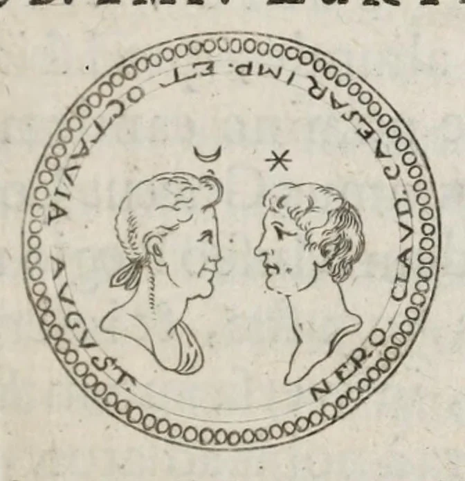 An illustration from Ezechielis Spanhemii Dissertationes de praestantia et usu numismatum antiquorum, 1671, leaf 133