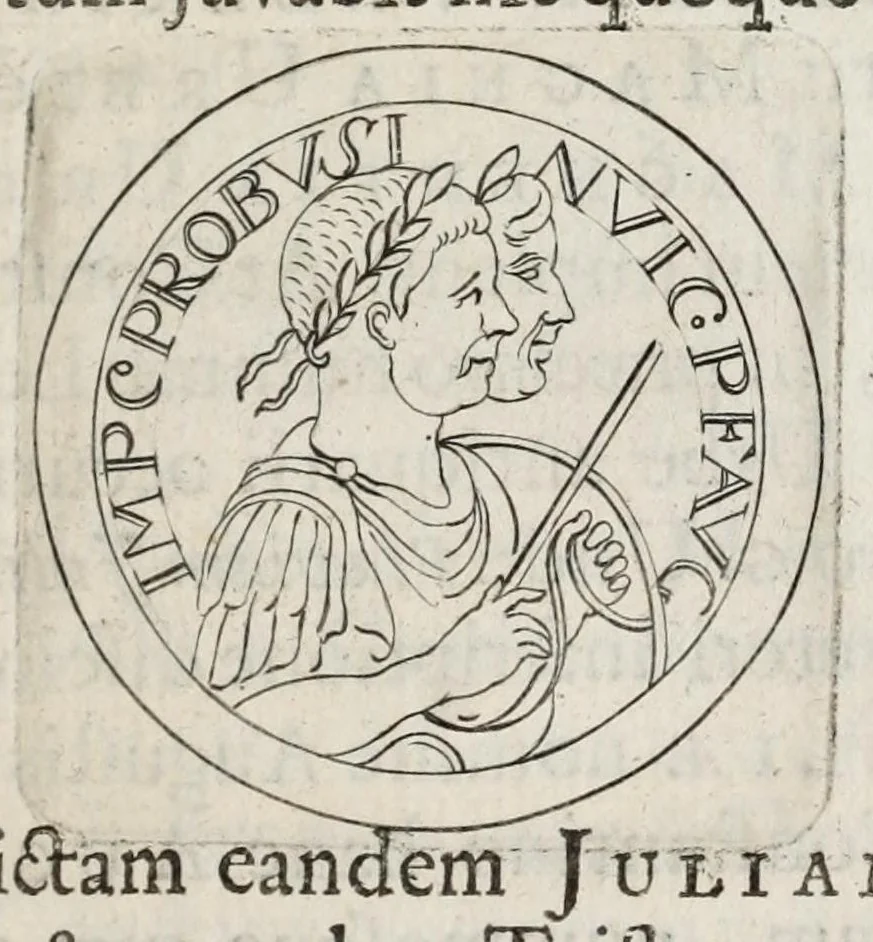 An illustration from Ezechielis Spanhemii Dissertationes de praestantia et usu numismatum antiquorum, 1671, leaf 151