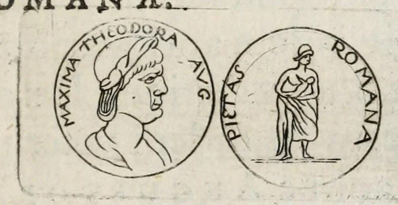 An illustration from Ezechielis Spanhemii Dissertationes de praestantia et usu numismatum antiquorum, 1671, leaf 153