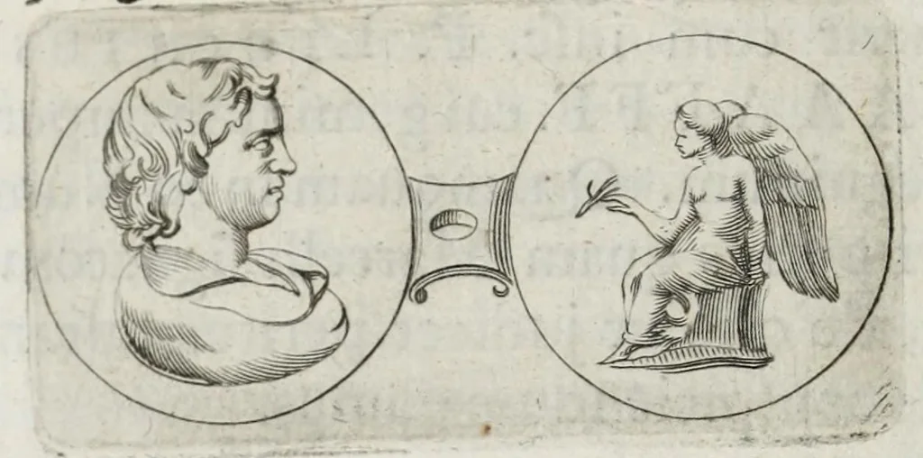 An illustration from Ezechielis Spanhemii Dissertationes de praestantia et usu numismatum antiquorum, 1671, leaf 156