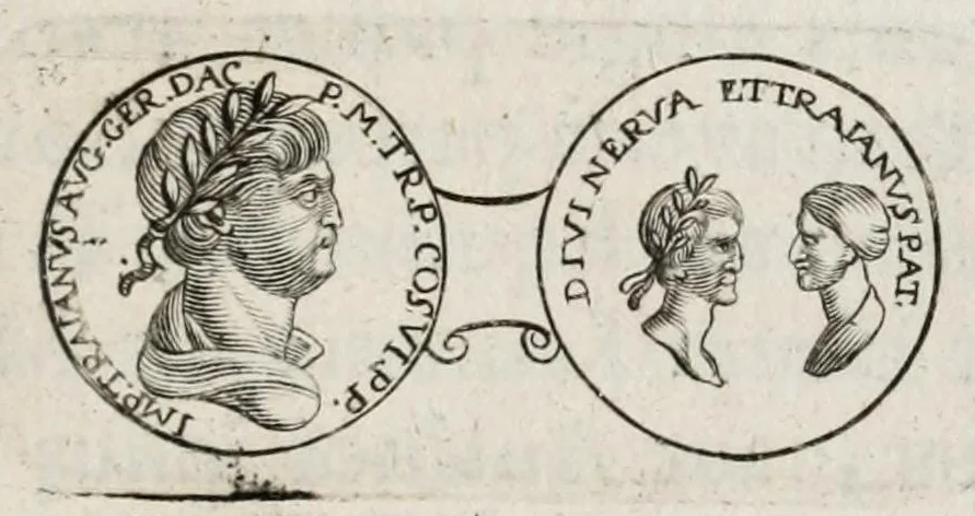 An illustration from Ezechielis Spanhemii Dissertationes de praestantia et usu numismatum antiquorum, 1671, leaf 165