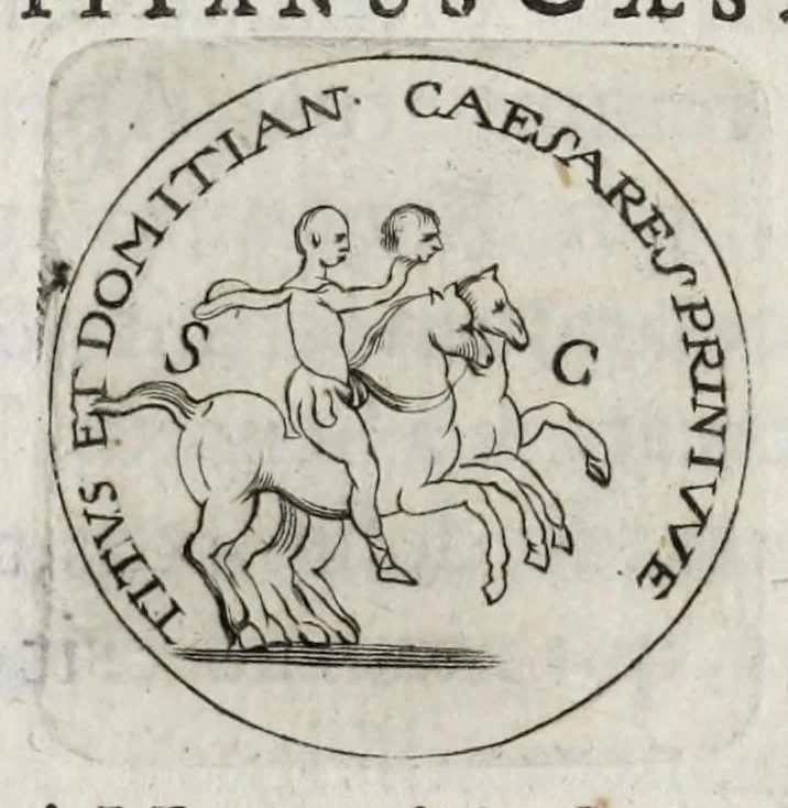 An illustration from Ezechielis Spanhemii Dissertationes de praestantia et usu numismatum antiquorum, 1671, leaf 176