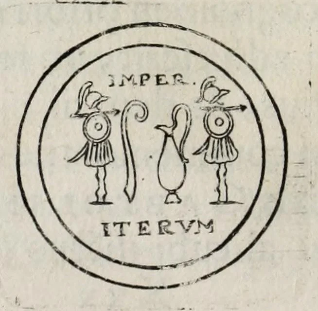 An illustration from Ezechielis Spanhemii Dissertationes de praestantia et usu numismatum antiquorum, 1671, leaf 44