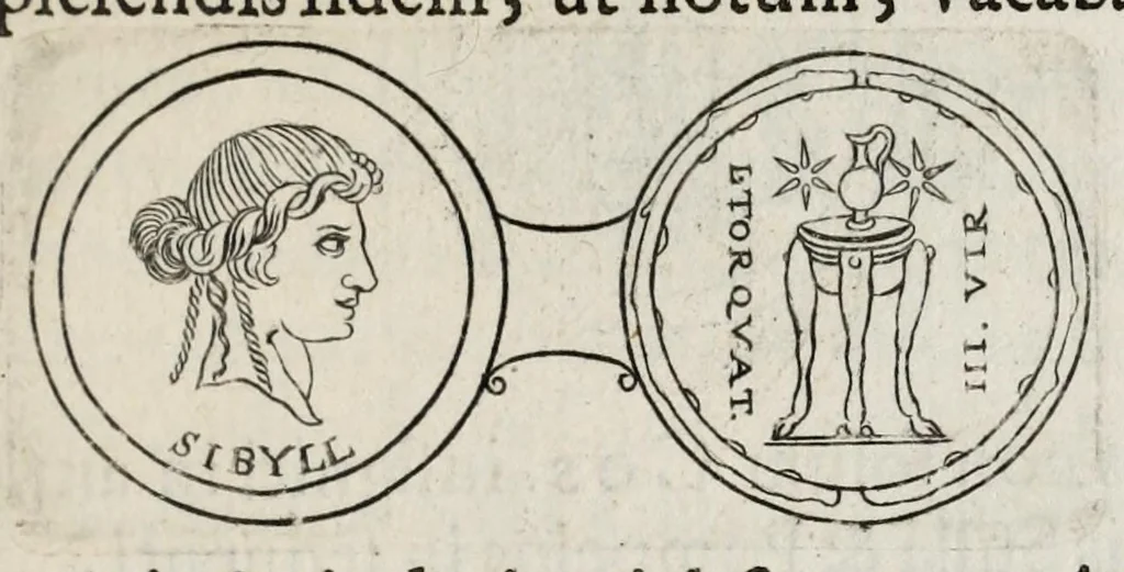 An illustration from Ezechielis Spanhemii Dissertationes de praestantia et usu numismatum antiquorum, 1671, leaf 57