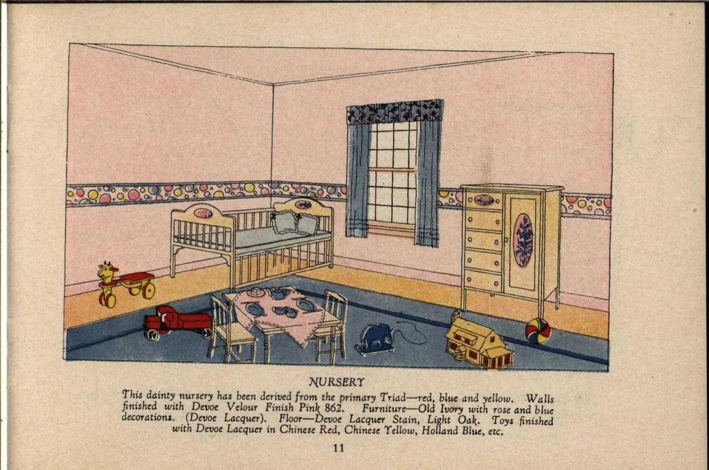 An illustration from It has set a million women painting / Devoe & Raynolds Company, Inc., 1928, leaf 12