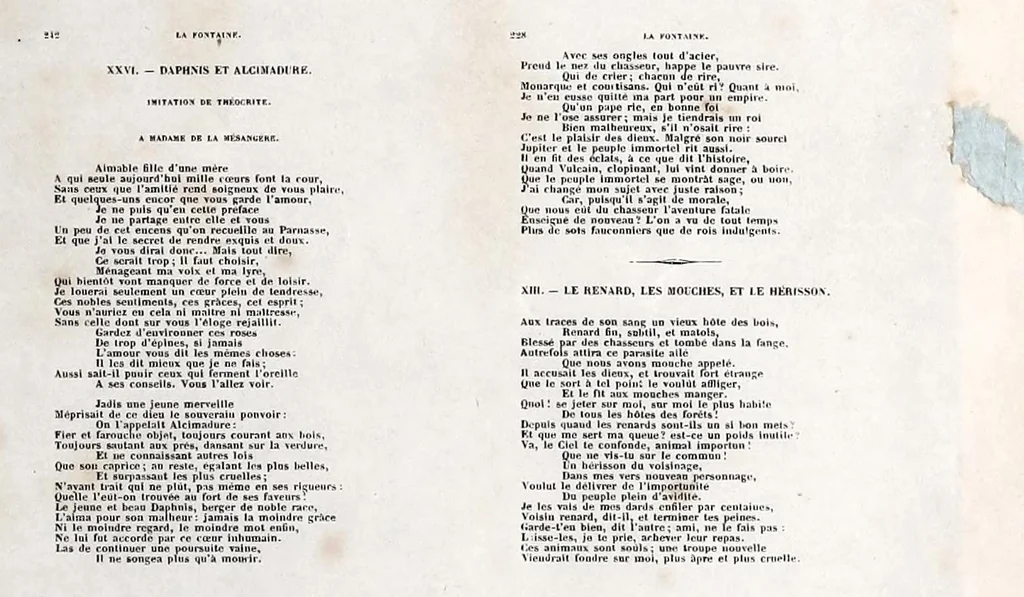 An illustration from Fables de J. de La Fontaine, 1849, leaf 1
