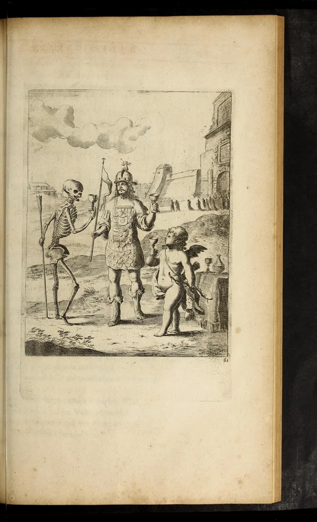 An illustration from The fables of Aesop paraphras'd in verse : adorn'd with sculpture, and illustrated with annotations, 1668, leaf 287