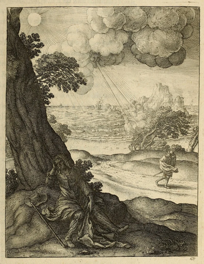 An illustration from The fables of Aesop paraphras'd in verse : adorn'd with sculpture, and illustrated with annotations, 1668, leaf 307
