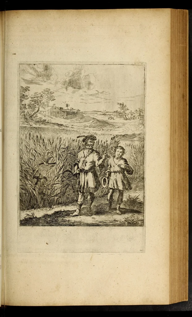 An illustration from The fables of Aesop paraphras'd in verse : adorn'd with sculpture, and illustrated with annotations, 1668, leaf 365