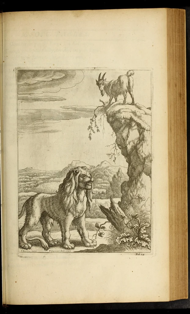 An illustration from The fables of Aesop paraphras'd in verse : adorn'd with sculpture, and illustrated with annotations, 1668, leaf 457