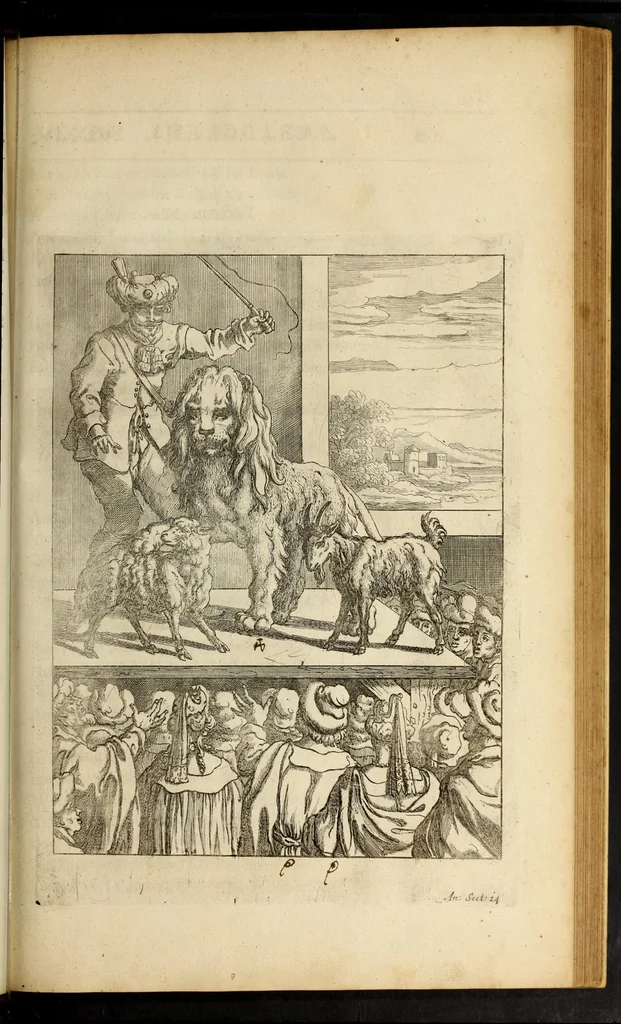 An illustration from The fables of Aesop paraphras'd in verse : adorn'd with sculpture, and illustrated with annotations, 1668, leaf 649