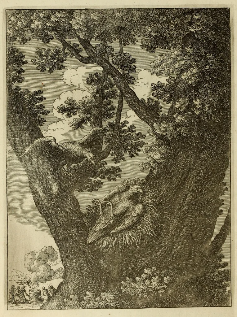 An illustration from The fables of Aesop paraphras'd in verse : adorn'd with sculpture, and illustrated with annotations, 1668, leaf 92