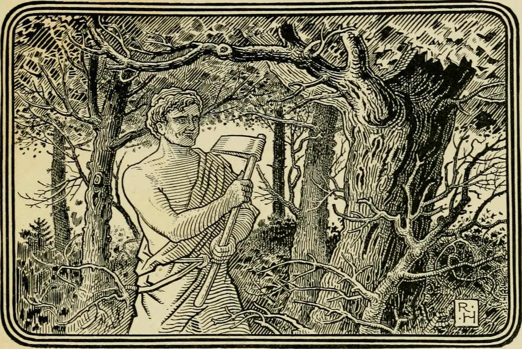 An illustration from The fables of Æsop, selected, told anew and their history traced, 1894, leaf 100