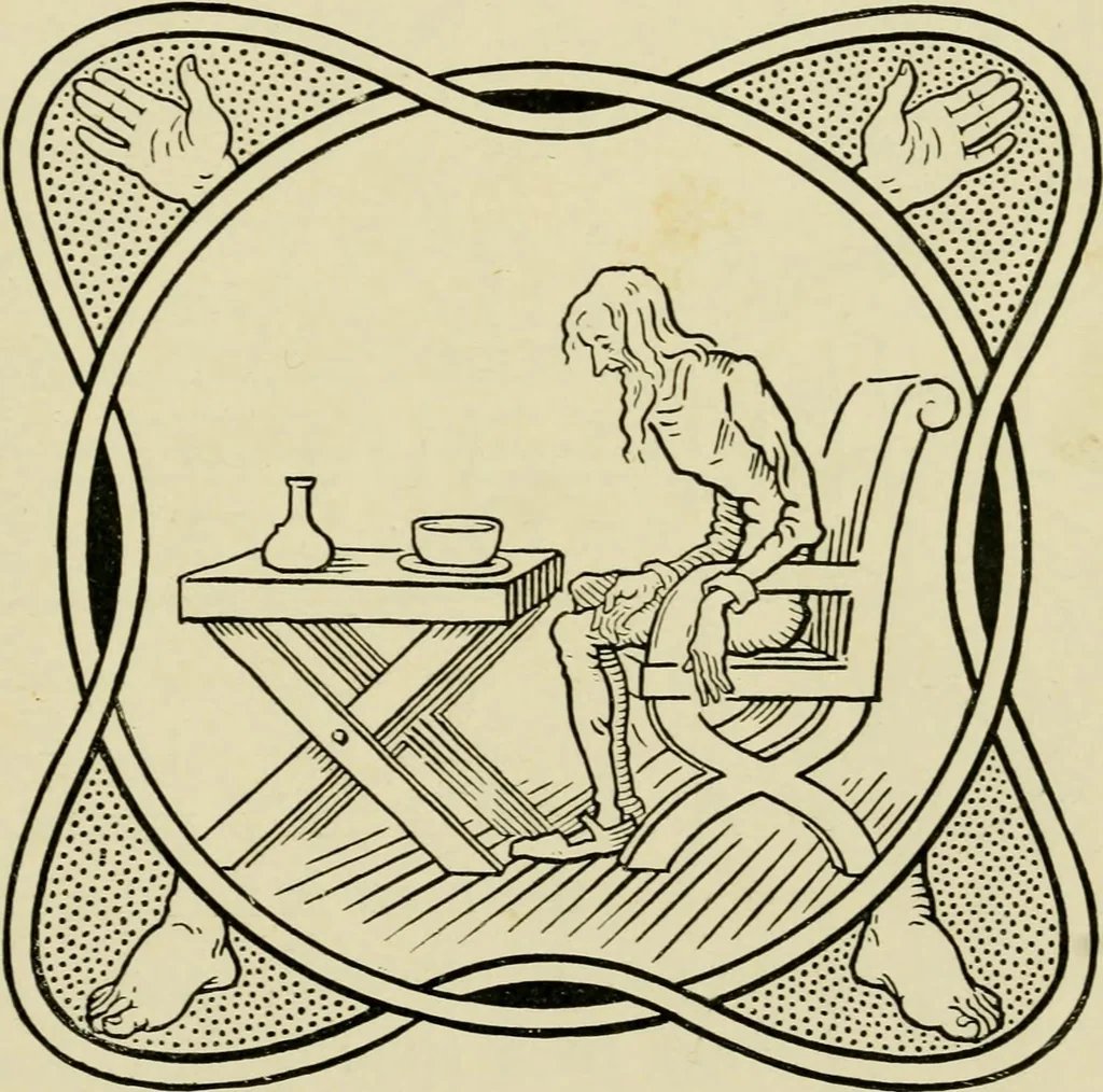 An illustration from The fables of Æsop, selected, told anew and their history traced, 1894, leaf 104