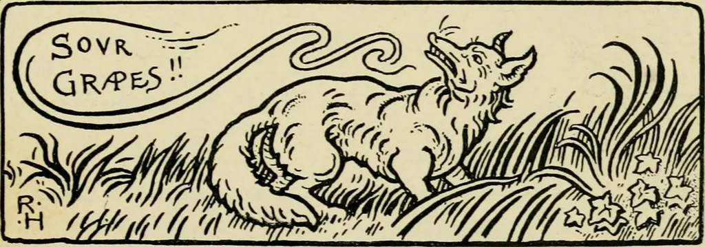 An illustration from The fables of Æsop, selected, told anew and their history traced, 1894, leaf 108