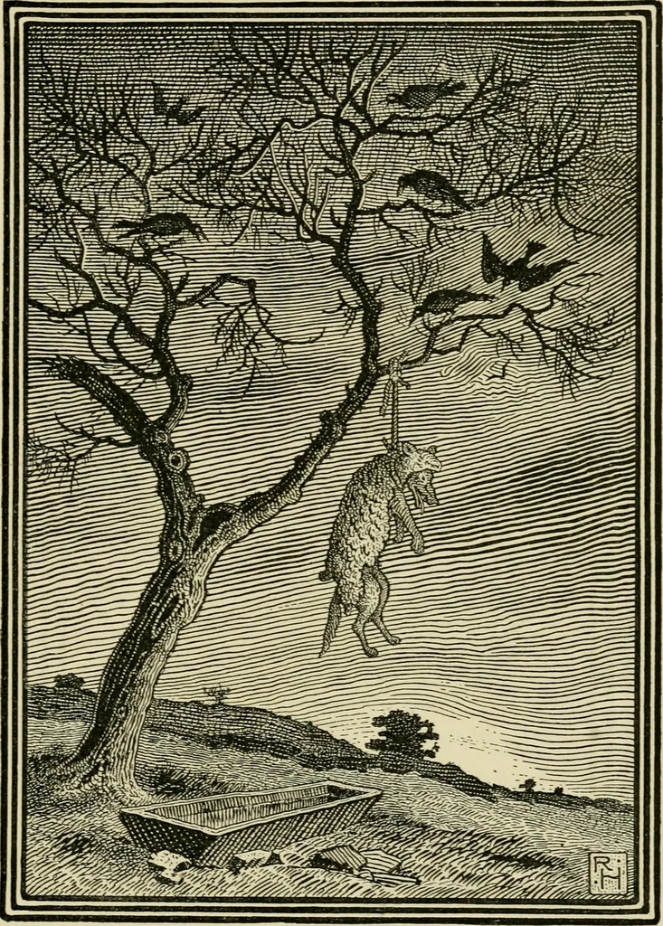 An illustration from The fables of Æsop, selected, told anew and their history traced, 1894, leaf 126