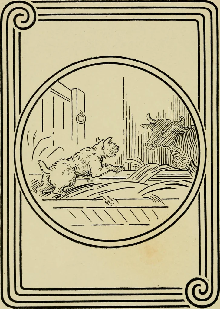 An illustration from The fables of Æsop, selected, told anew and their history traced, 1894, leaf 127