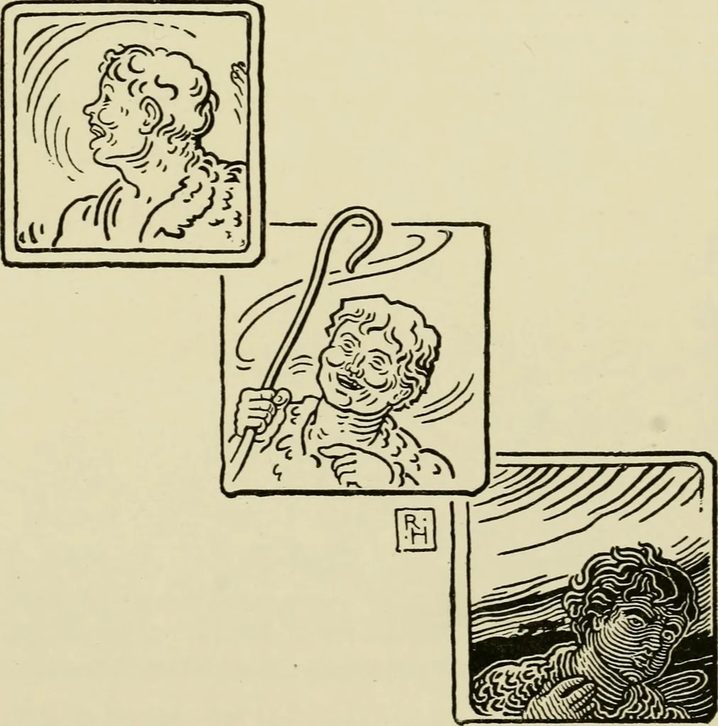An illustration from The fables of Æsop, selected, told anew and their history traced, 1894, leaf 134