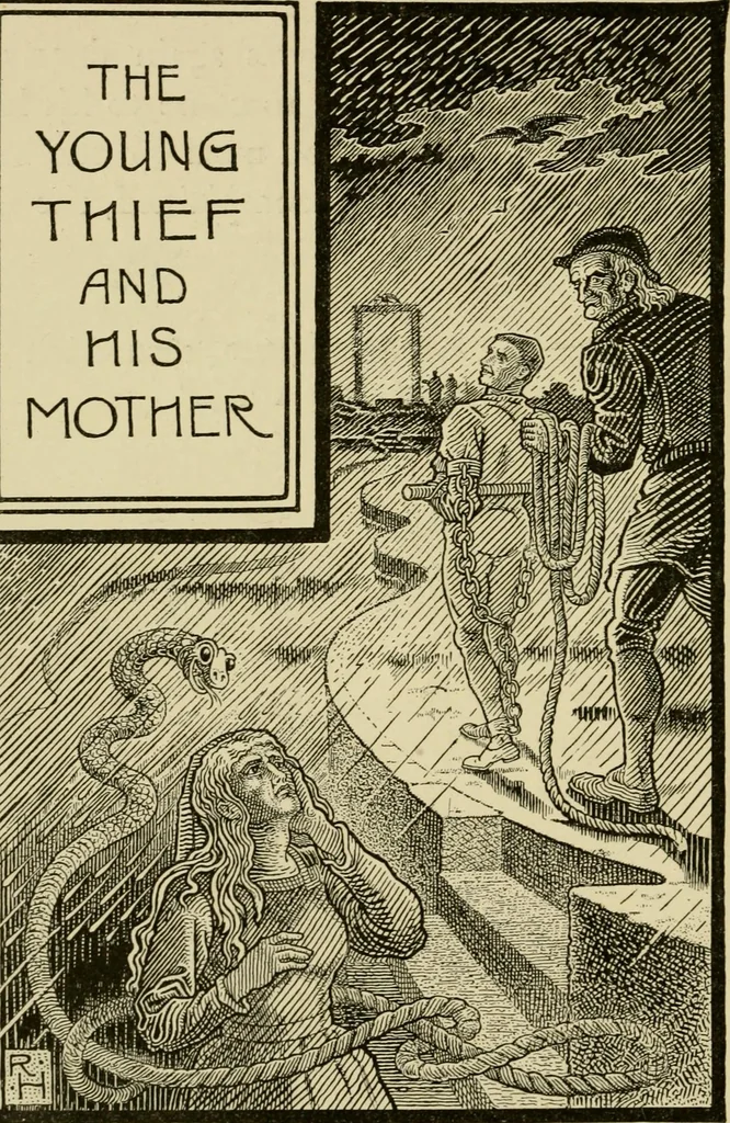 An illustration from The fables of Æsop, selected, told anew and their history traced, 1894, leaf 135