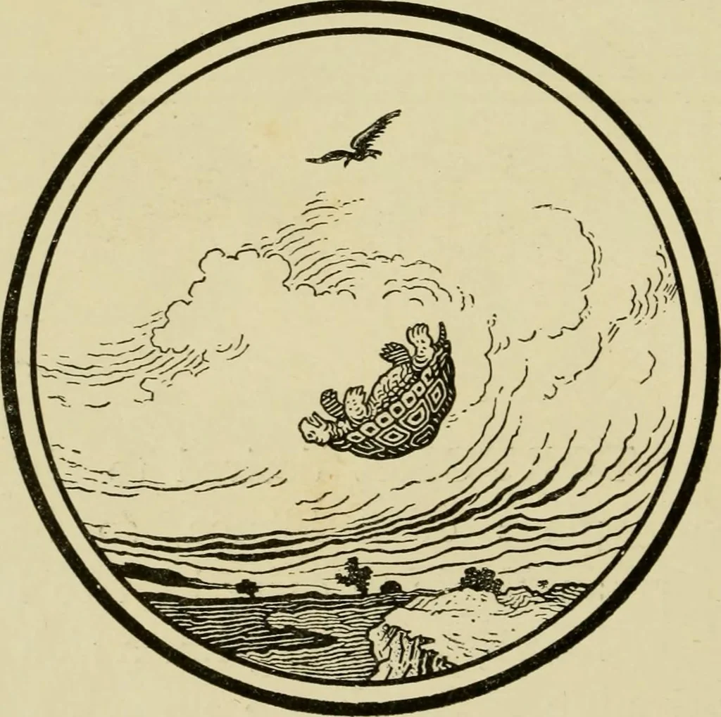 An illustration from The fables of Æsop, selected, told anew and their history traced, 1894, leaf 143