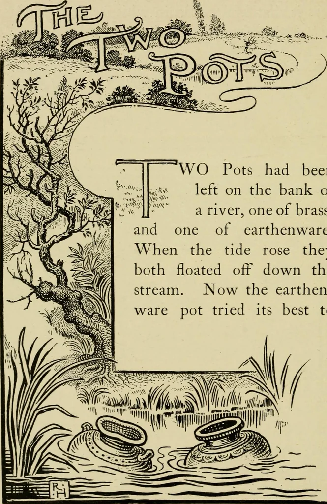 An illustration from The fables of Æsop, selected, told anew and their history traced, 1894, leaf 151