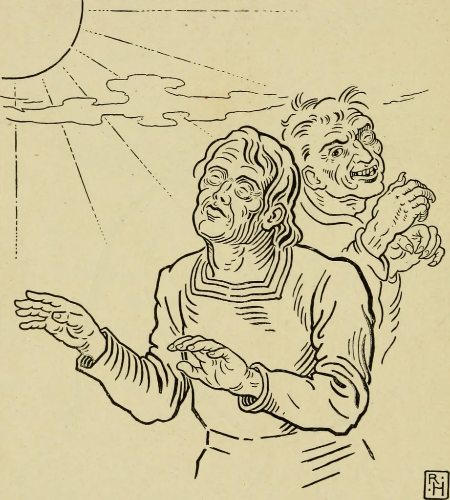 An illustration from The fables of Æsop, selected, told anew and their history traced, 1894, leaf 157