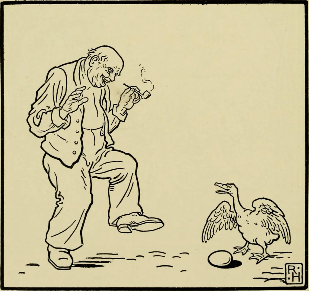 An illustration from The fables of Æsop, selected, told anew and their history traced, 1894, leaf 165
