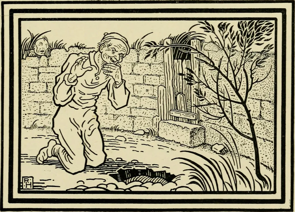 An illustration from The fables of Æsop, selected, told anew and their history traced, 1894, leaf 178