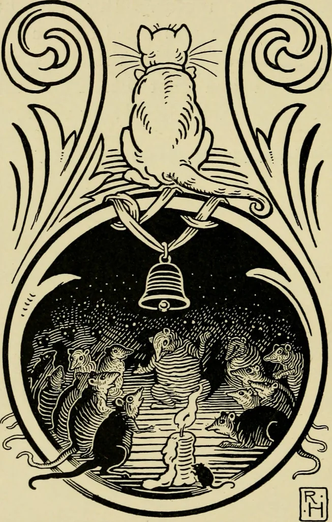 An illustration from The fables of Æsop, selected, told anew and their history traced, 1894, leaf 189